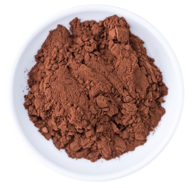 Portion of Cocoa powder isolated on white