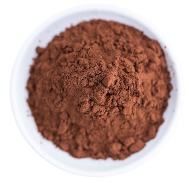 Portion of Cocoa powder isolated on white