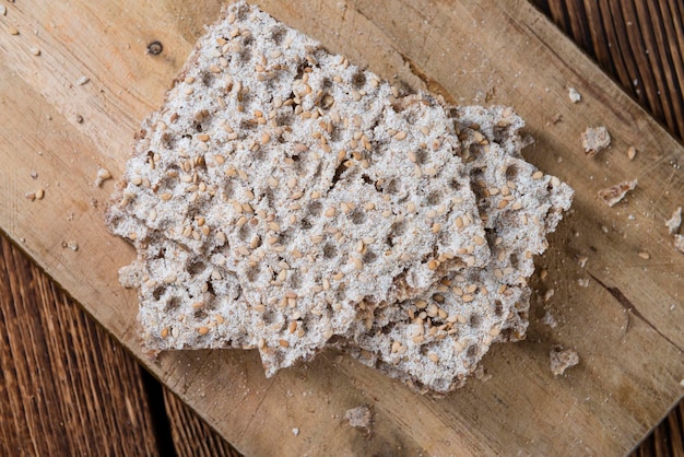 Foto porzione di pane croccante