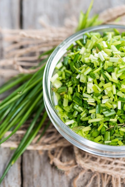 Portion of cutted Chive