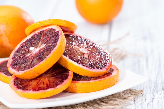 Portion of fresh Blood Orange