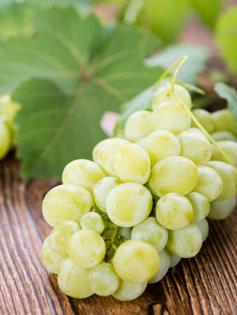 Portion of fresh Green Grapes