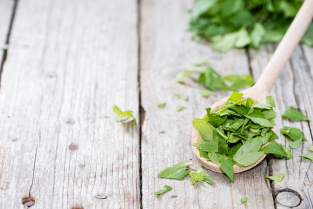 Portion of fresh Lovage