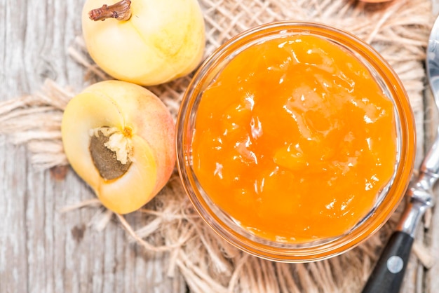 Portion of fresh made Apricot Jam