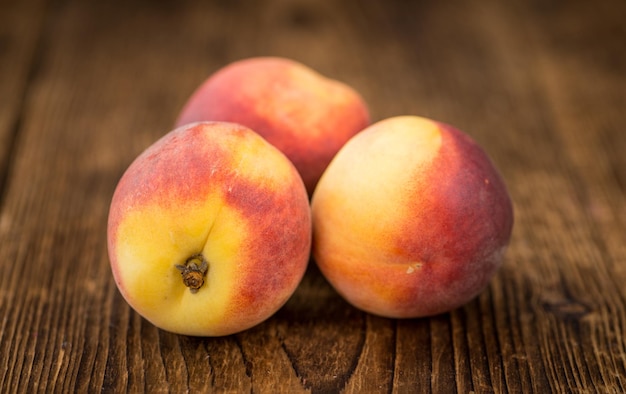 Portion of Fresh Peaches selective focus