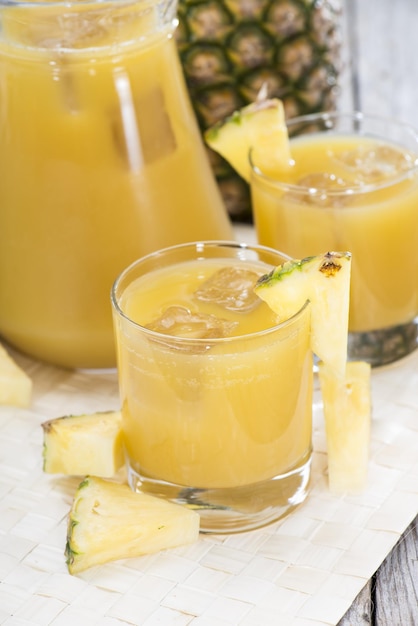 Portion of fresh Pineapple Juice