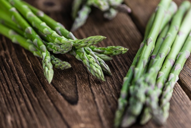 Portion of green Asparagus