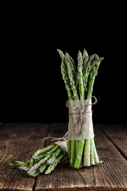 Portion of green Asparagus