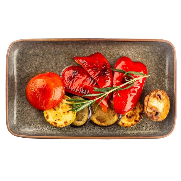 portion of grilled vegetables
