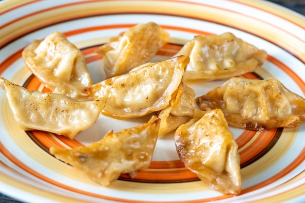 Portion of gyoza