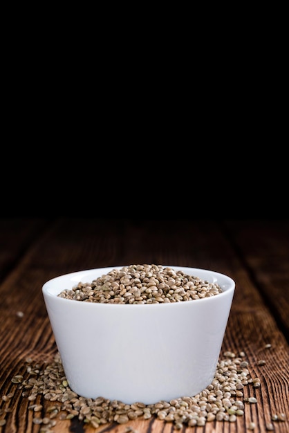 Portion of Hemp Seeds