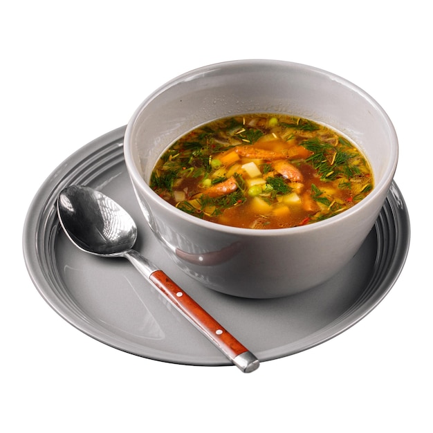 Часть ирландского крестьянского супа с сосисками