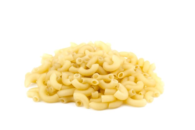 A portion of pasta isolated on white