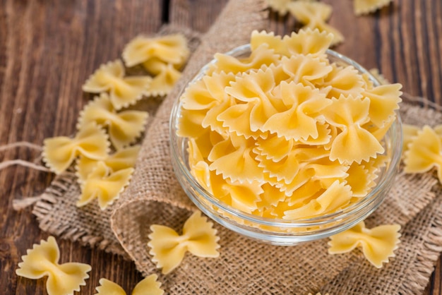 Portion of Raw Farfalle