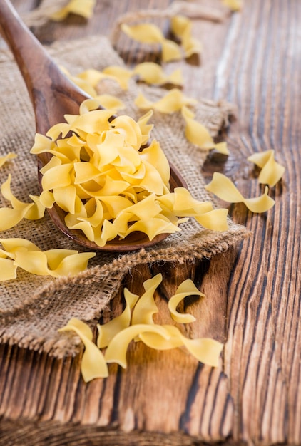 Portion of raw Tagliatelle