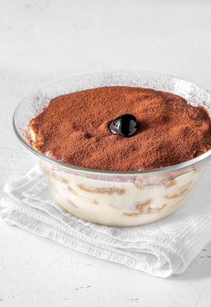 Portion of tiramisu