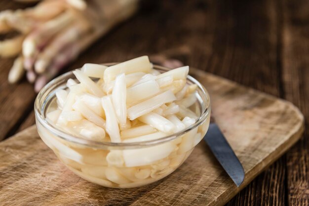 Portion of white Asparagus closeup shot