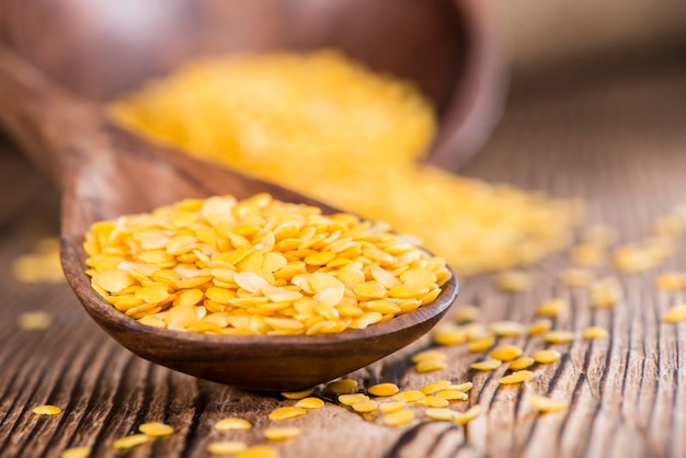 Portion of Yellow Lentils