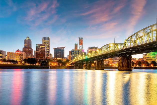 Portland stad centrum skyline stadsgezicht van Oregon in de VS