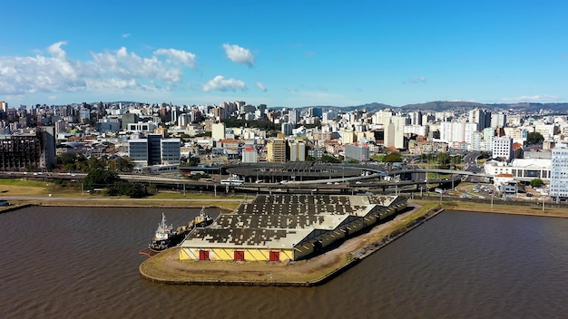 Porto Alegre Brazil Brazilian city skyline landmark Buildings at downtown city