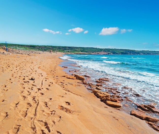 Porto Ferro beach on a clear day