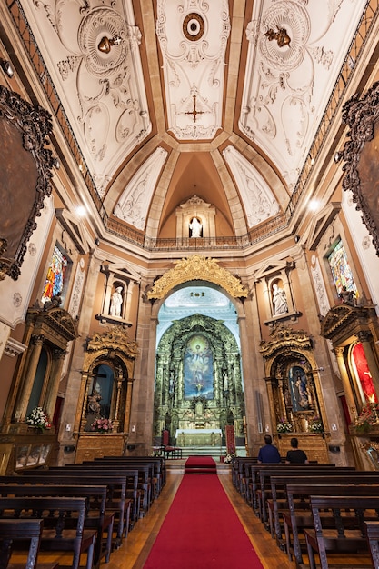 PORTO, PORTUGAL - JULY 01: Church of Saint Ildefonso interior on July 01, 2014 in Porto, Portugal