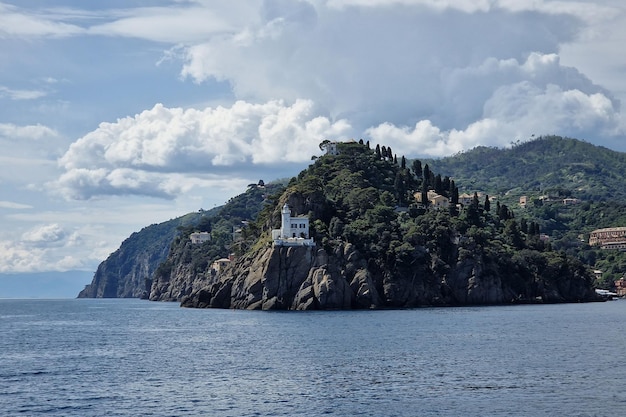 Portofino cliffs from the sea