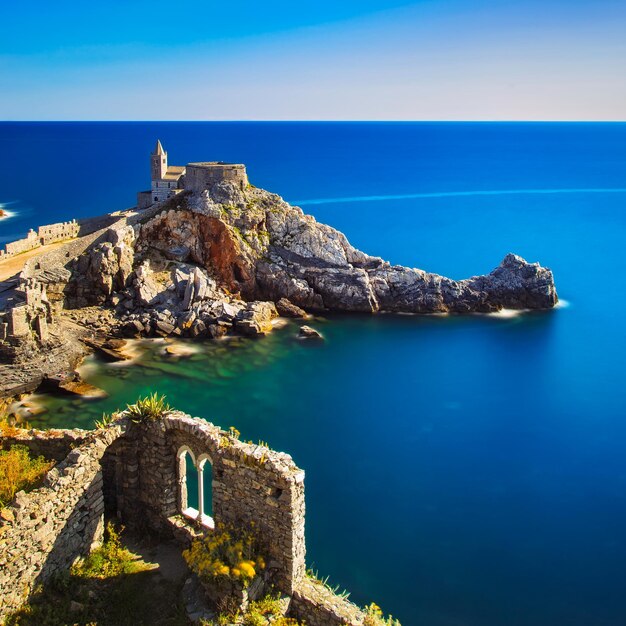 Portovenere San Pietro church Cinque terre Liguria Italy