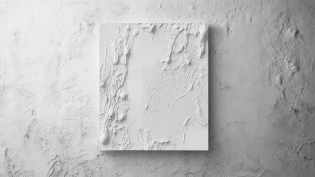 Portrait a4 empty blank poster glue photo frames on white wall texture pattern texture Generative Ai