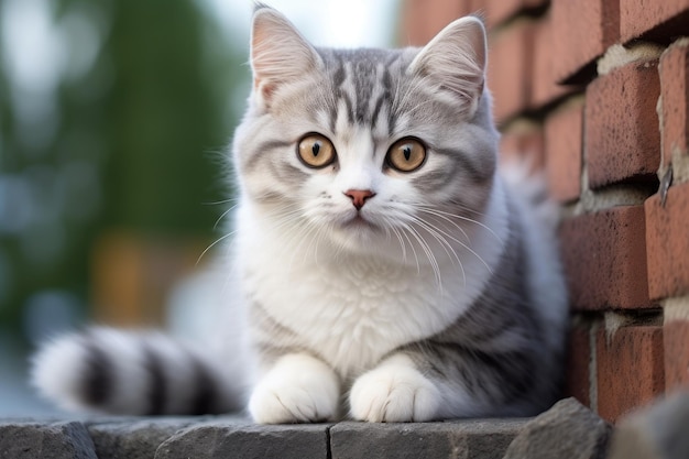 Portrait of adorable cat