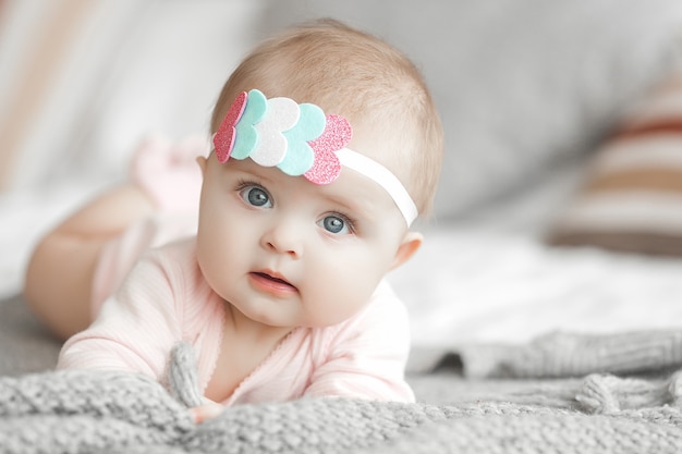 Photo portrait of adorable cute child