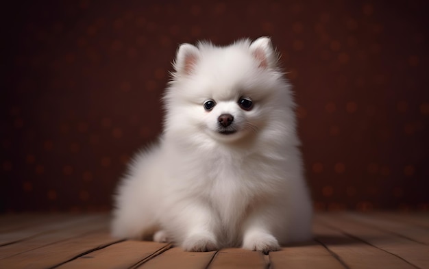 アドルベールの赤ちゃん犬の背景の肖像画