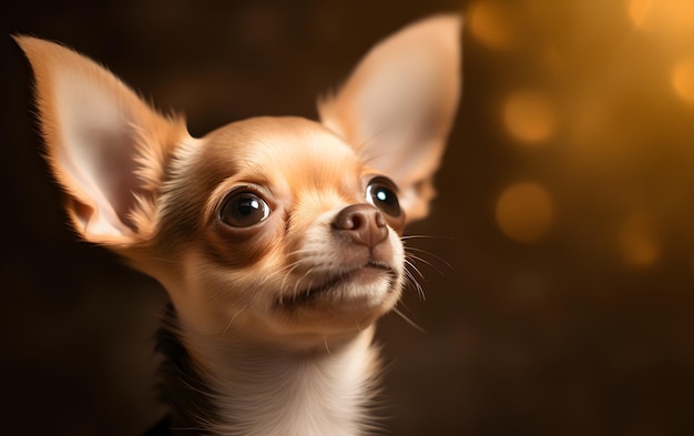 Portrait of an adorbale baby dog background