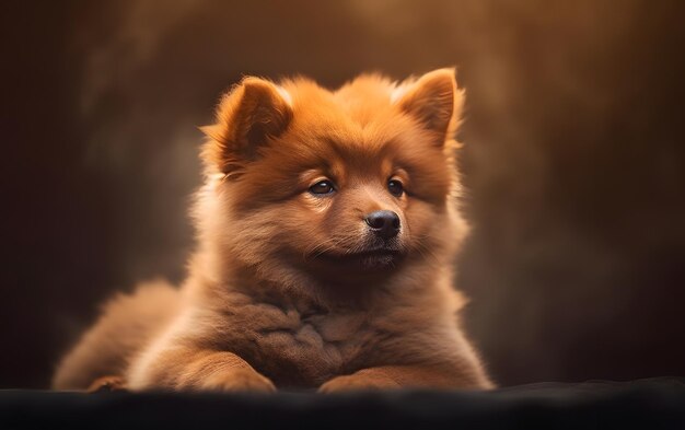 Portrait of an adorbale baby dog background