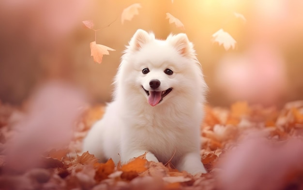 Portrait of an adorbale baby dog background