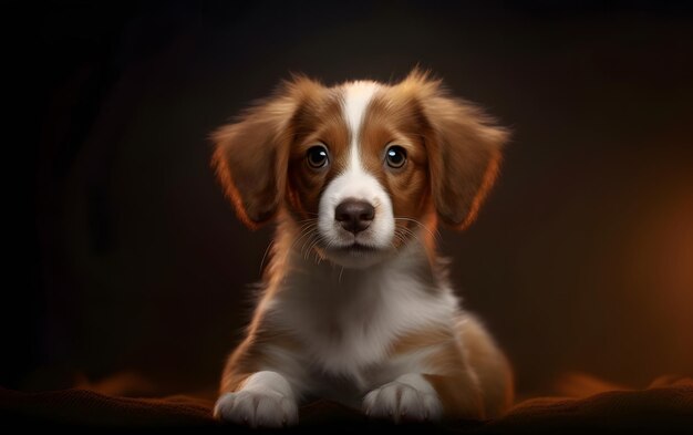 Portrait of an adorbale baby dog background