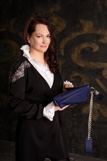 Portrait of an adult woman in the vamp style