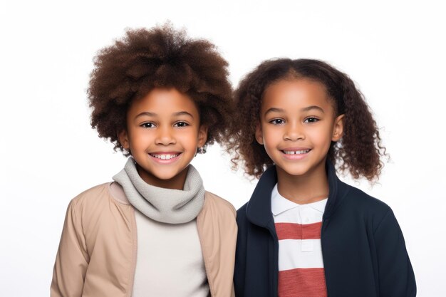 Photo portrait of an african american boy and girl