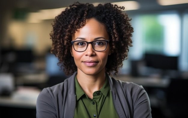 Portrait of african american businesswoman manager portrait