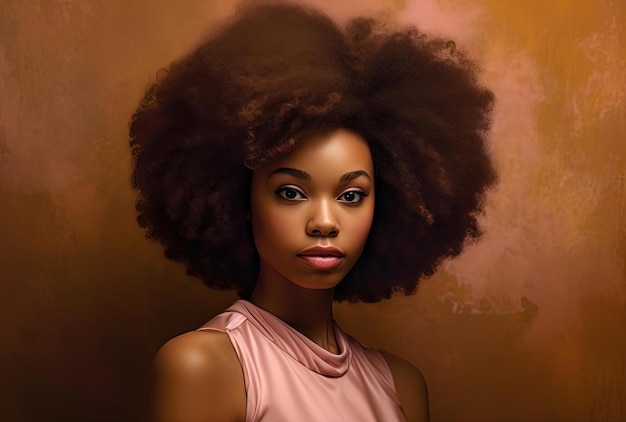 a portrait of an african american girl posing