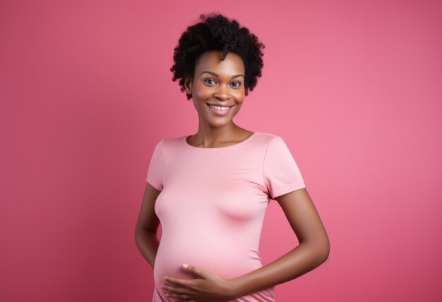 Portrait of an African American pregnant woman