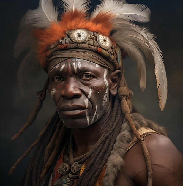 Portrait of an african chieftain