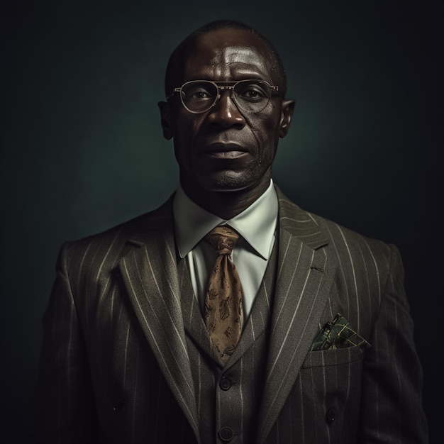 portrait of an African entrepreneur with Martinchasseur features from Senegal