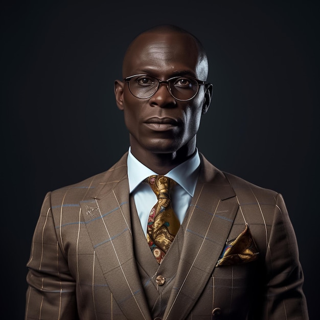 portrait of an African entrepreneur with Martinchasseur features from Senegal
