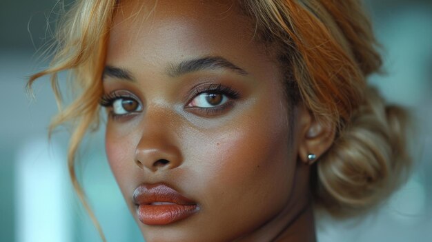 Portrait of an African girl in closeup