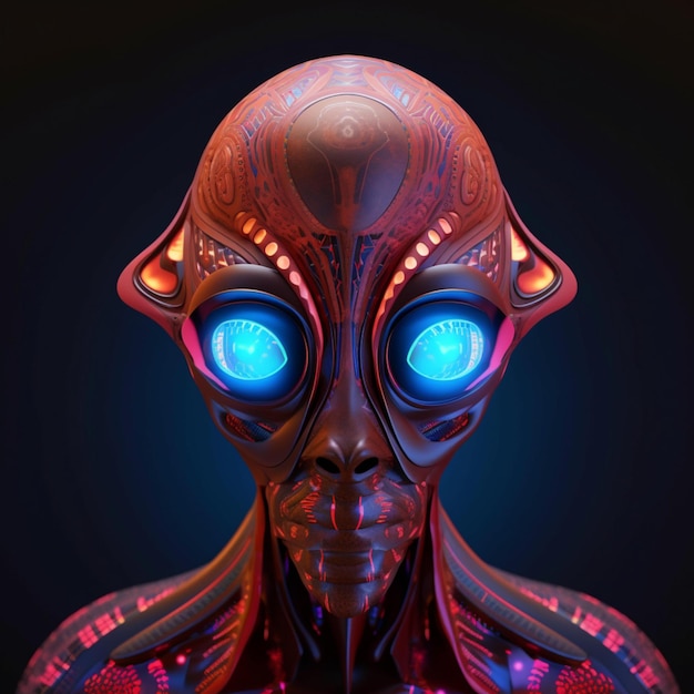 portrait of alien illustration design