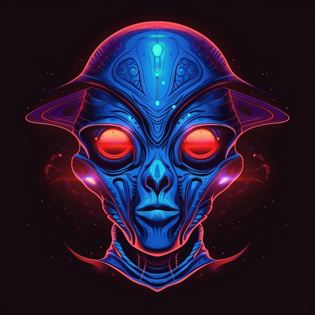 portrait of alien illustration design