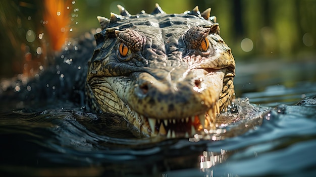 portrait of an alligator