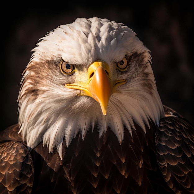 Portrait of an american bald eagle