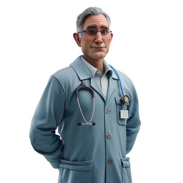 Photo a portrait of an anaesthesiologist in the style of 3d cartoon